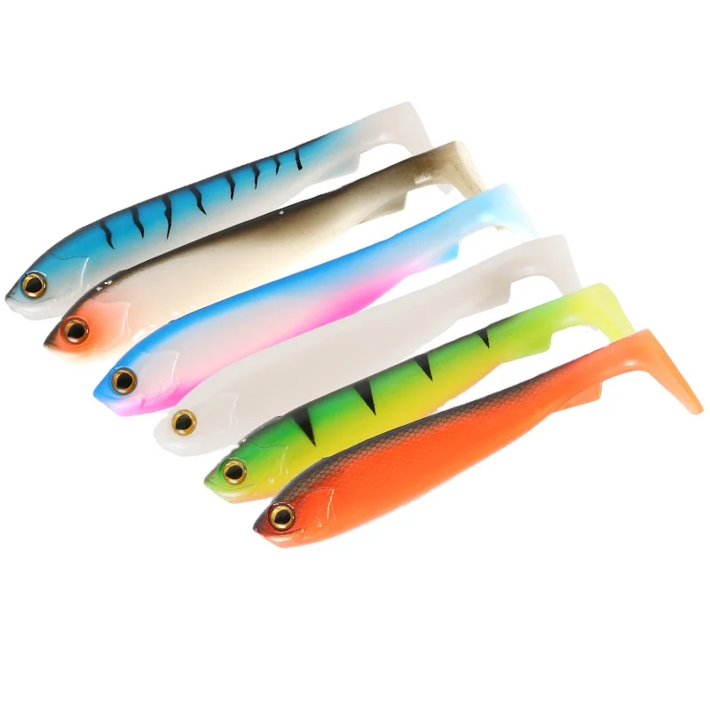 

8804 Japanese Type Crank Bait Soft Plastic Fishing Lure Shad Fishing Lure soft plastic lure, 6 colors