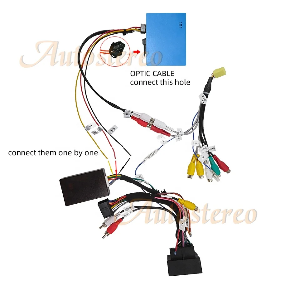 

Fiber Box For Mercedes-Benz SCL Class SL/C/CLK/E/ML D2B Optical Bus System Car Decoder Wire Harness Adapter Android Power Cable