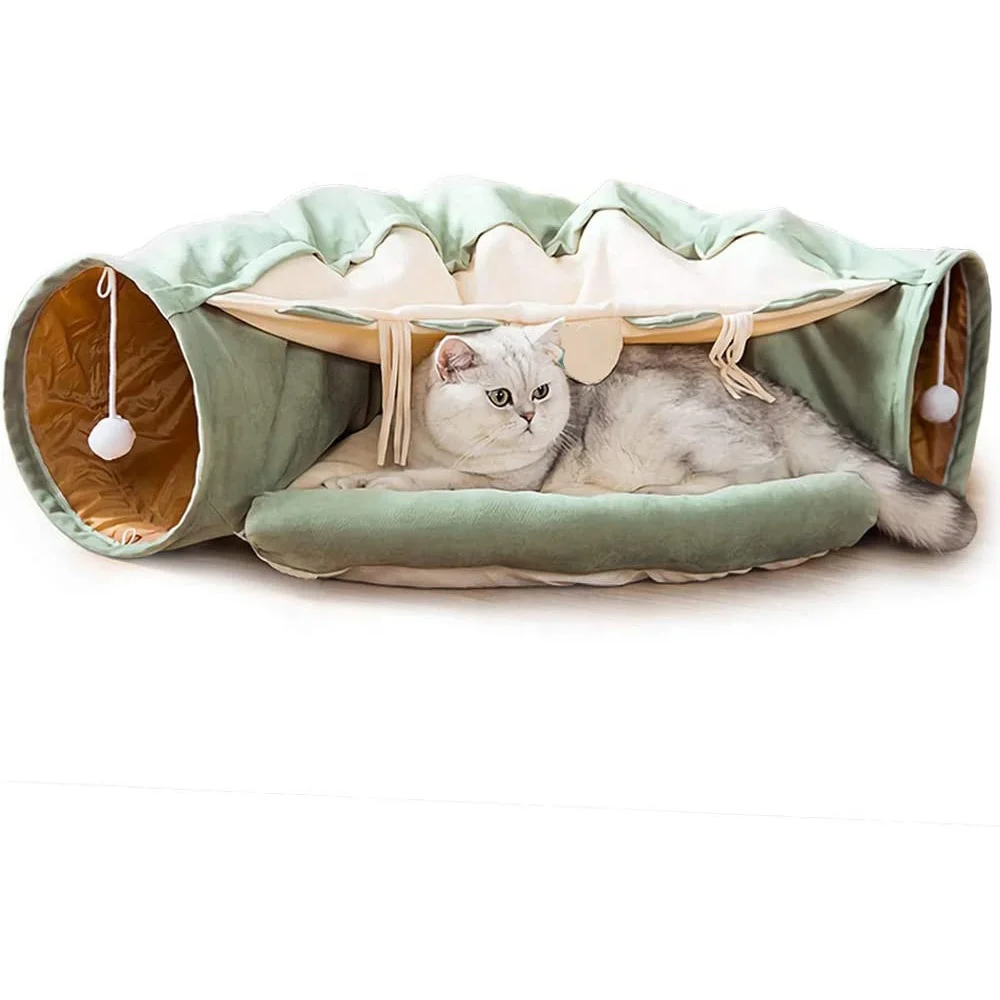 

Indoor Collapsible Pet Play Tunnel Tube Puppy Cat Tunnel Bed