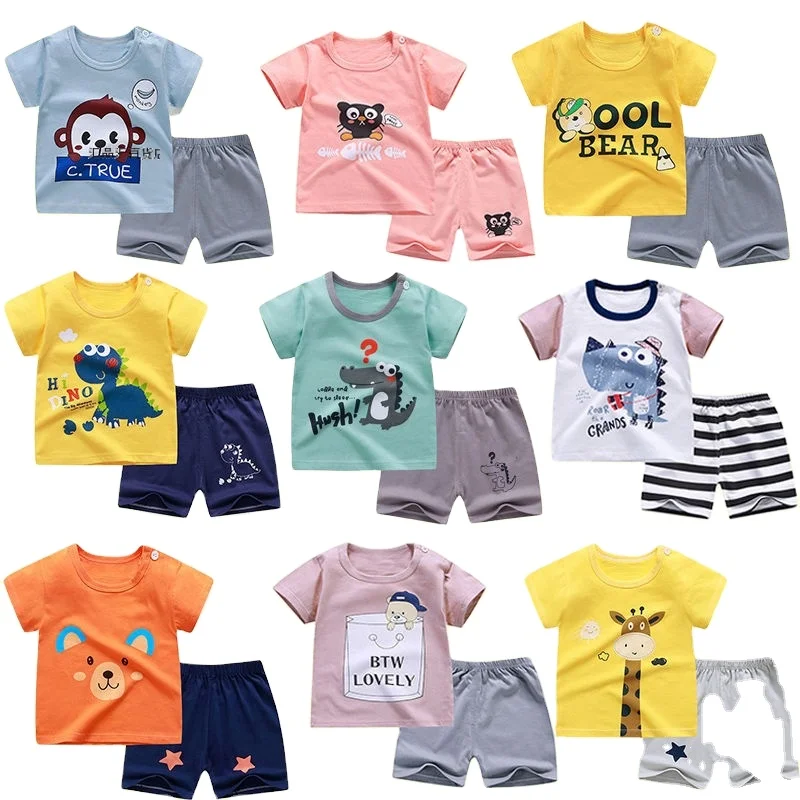 
2pcs Baby Boy Summer Clothing Set/ Infant Clothes Suit/ baby girl set clothes Toddler Baby Outfits kids clothing baby clothes 