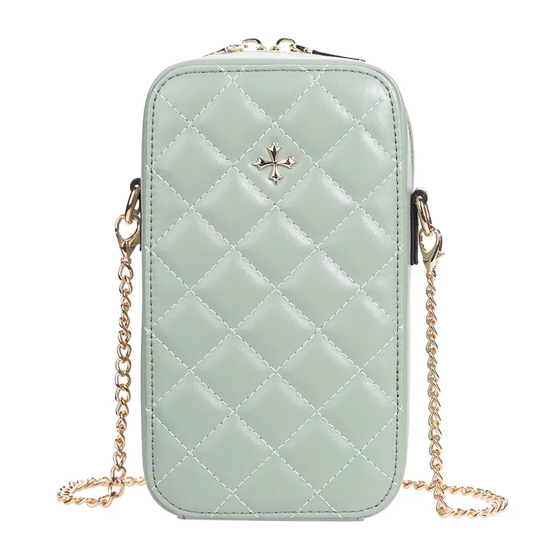 

Baellerry 2020 New Style Oval Lattice Pattern Shoulder Bag With Shoulder Strap For Women,Lady Phone Wallet Wholesale, Black,gray,green,pink,red