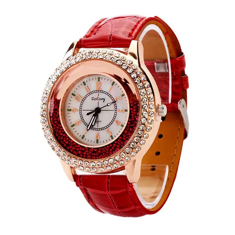 

Women Rhinestone Watch luxury Leather brand women's Watches Hot fashion Women Dress Watch Relogio Feminino