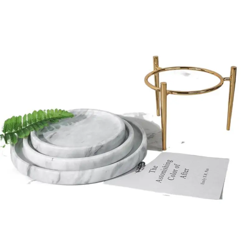 

New Arrival Luxury Style Marble Cake Stand Set Marble Wedding Cake Stand