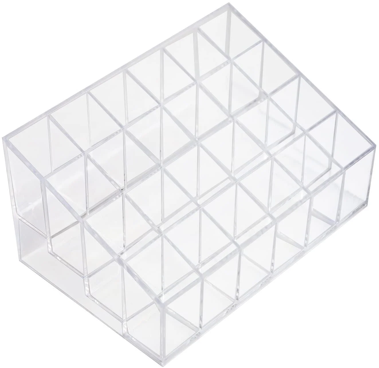 

Transparent Cosmetic Makeup Organizer for Lipstick, Brushes, Bottles, and more Clear Case Display Rack Holder