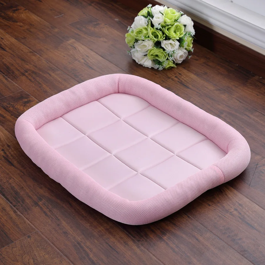 

Summer Cool Dog Sleeping Bed Mat Crate Pad Anti Slip Mattress Washable for Large Medium Small Pets