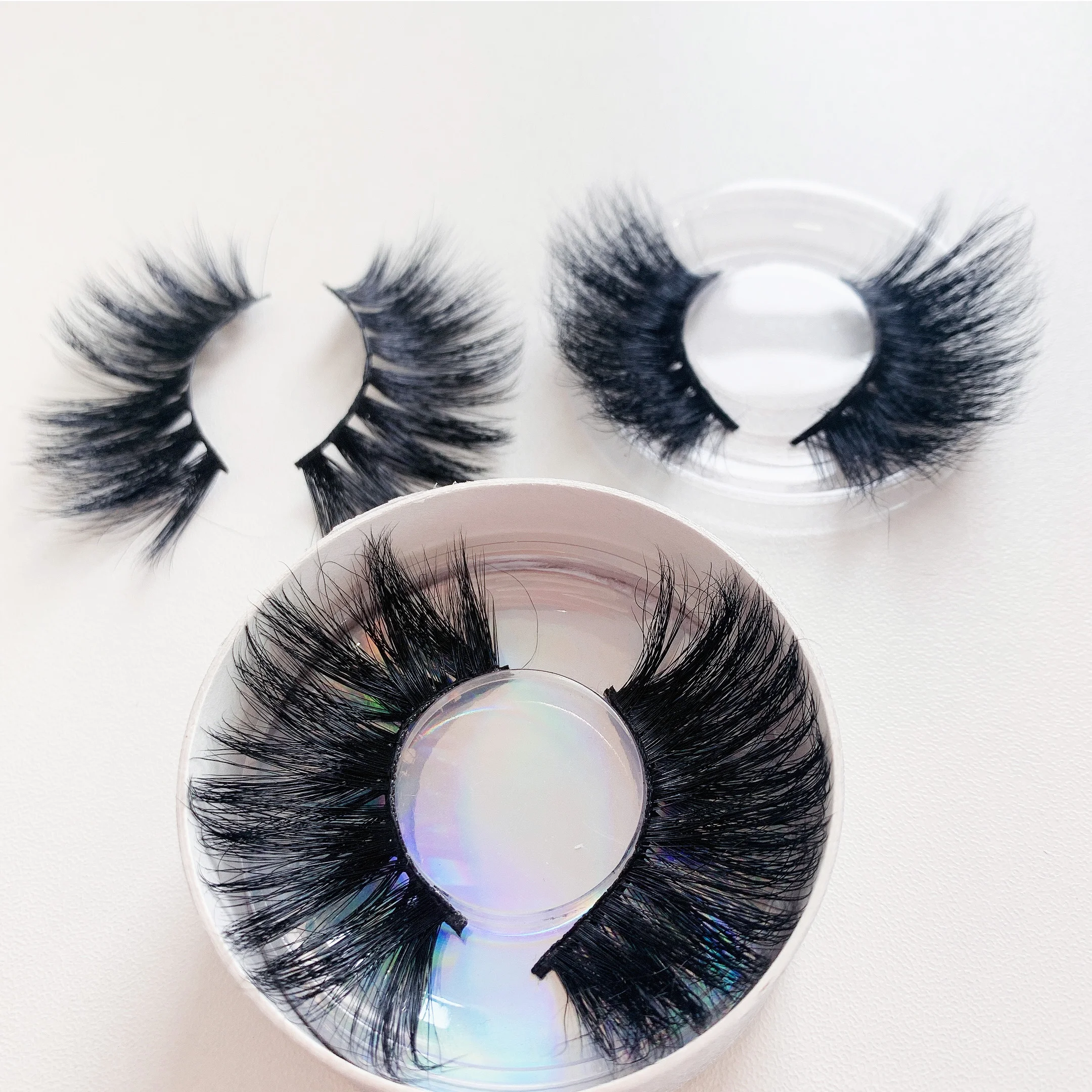 

strips fluffy lashes vendor mink lashes3d mink wholesale vendor 25mm lashes eyelash packaging, Black color