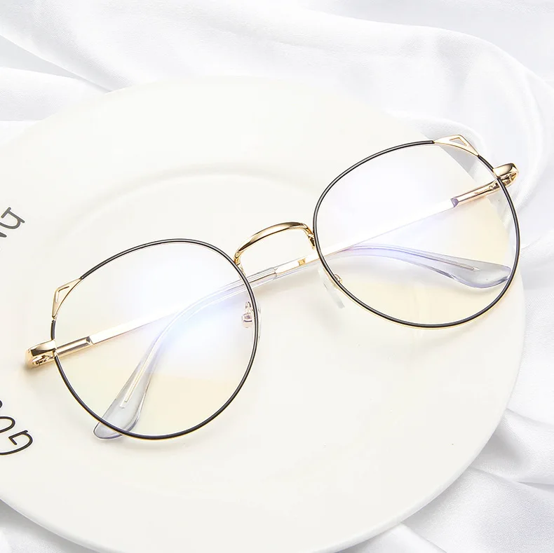 

Wholesale metal round cheap eye glass for anti blue light blocking glasses for adult