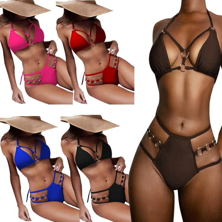 

Bikinis Beachwear Swimwear Women Solid Colors Hot Sexy Triangle Bikini Set Swimsuit Bathing Suit For Ladies Mini Micro Bikini