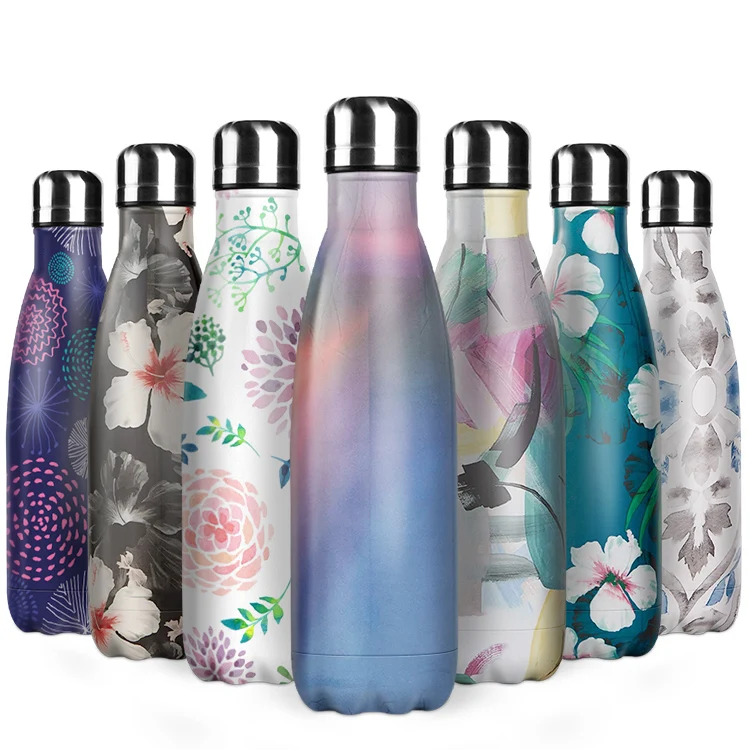 

Wholesale 17oz Thermal Double Wall water bottle cola bottle Stainless Steel rubber coated Water Bottle Vacuum flask, Customized according to pantone color codes