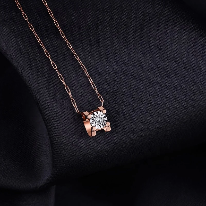 

Diamond Necklace Jewelry 18k real gold diamond Pendant Necklace