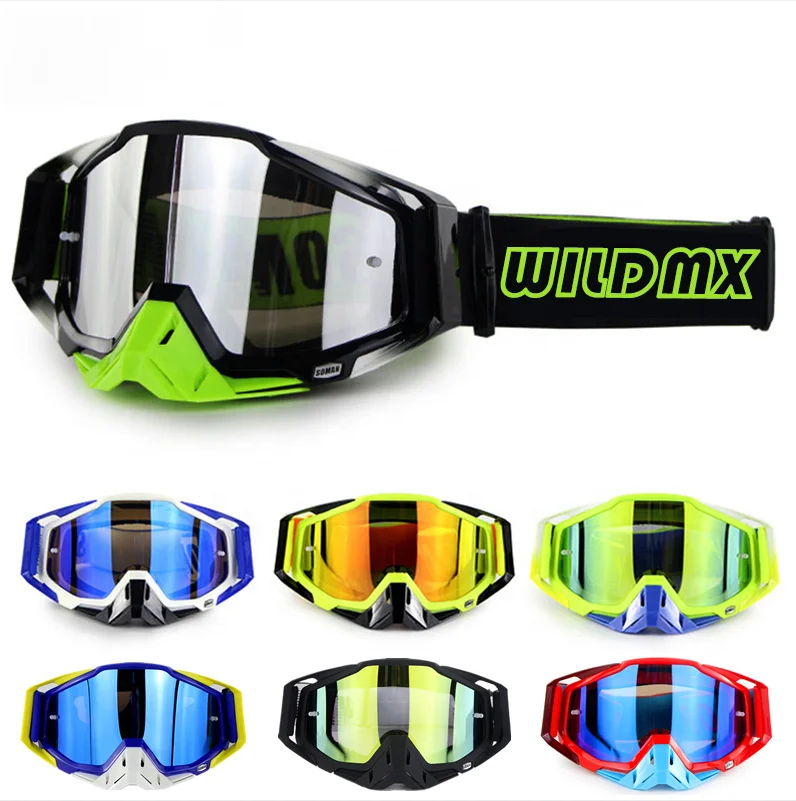 

Gafas Motocross Goggles Glasses MX Off-Road ATV Dirt Bike Motorcycle Helmets Goggles DH Glasses Replaceable Lens, Customized color