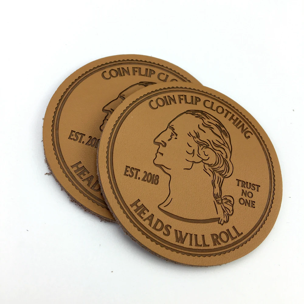 

wholesale High Quality Custom Logo Embossed genuine Labels Patches for clothes, Custom color
