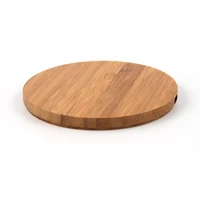 

Amazon Hot Selling Item Bamboo Wood Grain Wooden Qi Wireless Charger Pad For Mobile Phone Charger Fast Charging