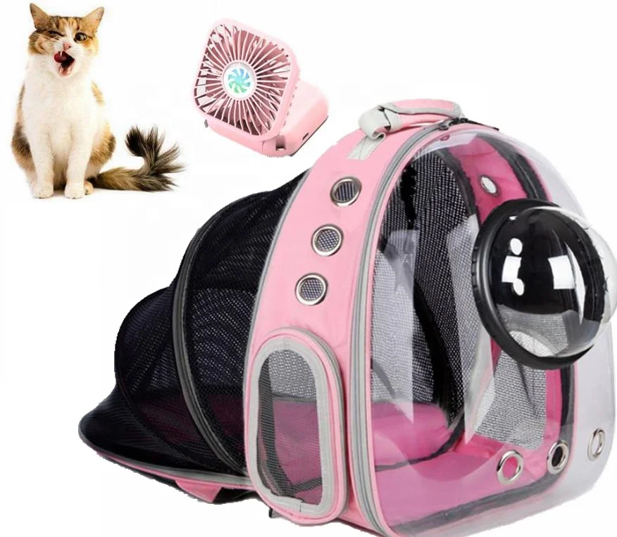 

Amazon Hot Expandable Bubble Pet Carrier Backpack With Vent Fan Space Capsule Cat Bag Transparent Cool Summer For Pets, Customized