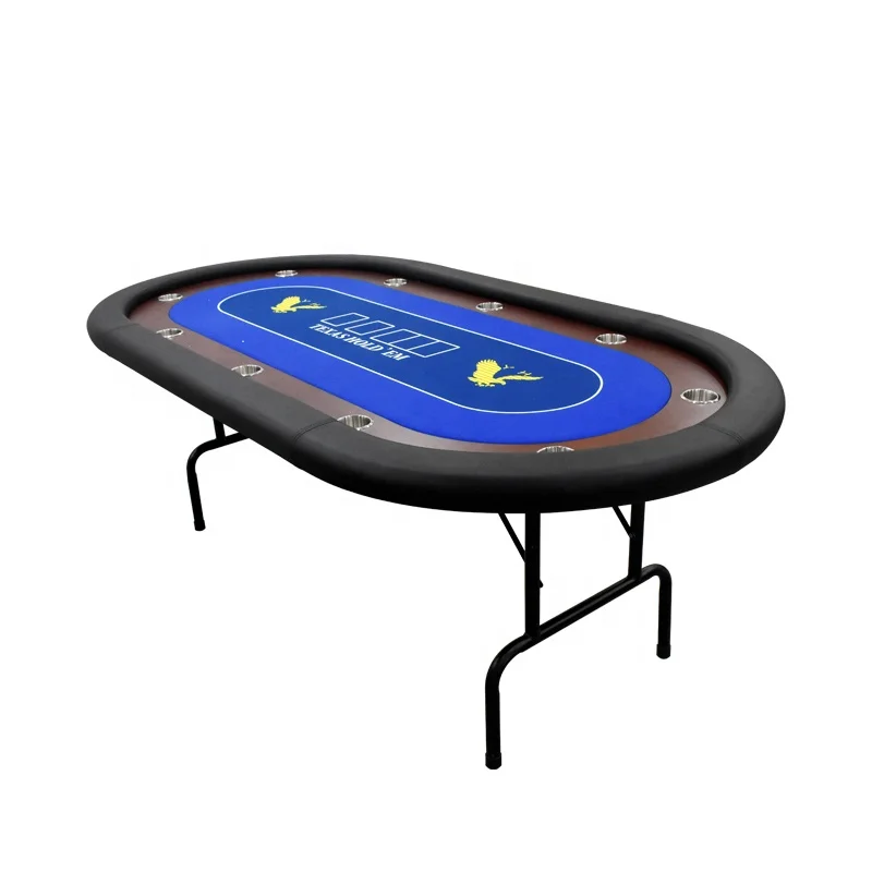 

YH 10 Players Texas Holden Poker Table Casino Folding Poker Table with Padded Rails & Cup Holders