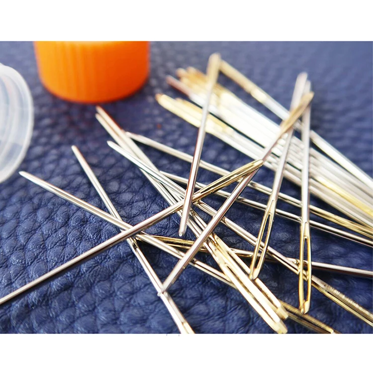 Embroidery Needle Plastic Needle Case 18pcs Large Eye Sewing Needles