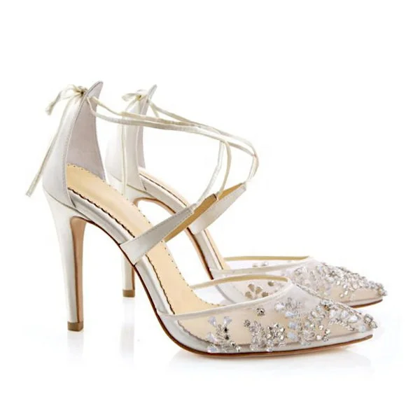 

Fashion high quality elegant rhinestone crystal beaded ladies wedding shoes