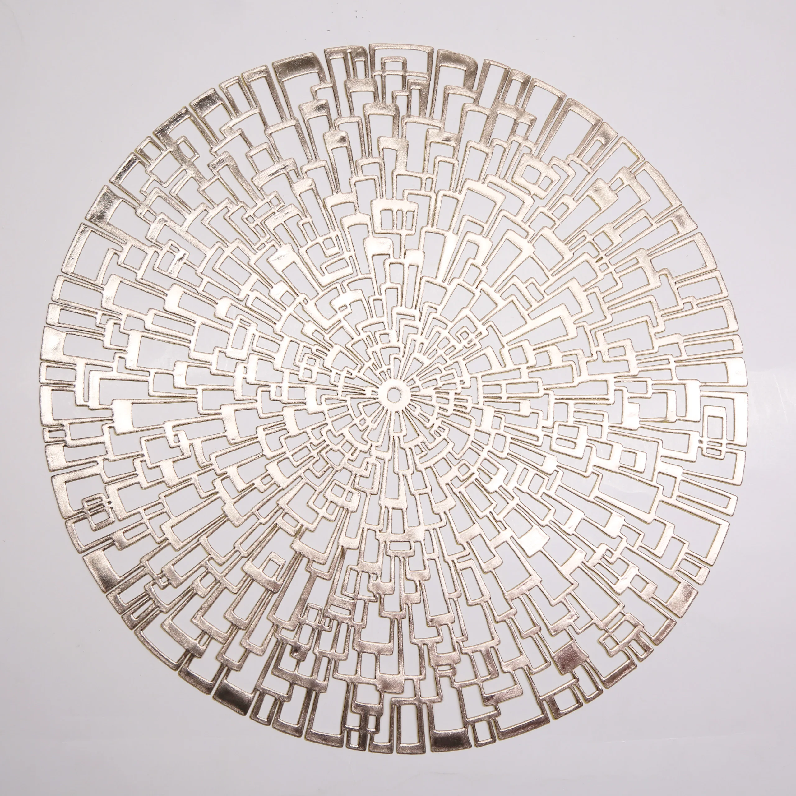 

Wholesale PVC Pressed Lightning Gold Vinyl Placemats for Kitchen Dining Woven Placemats Wholesale Table mats for Decoration, Show as photo or customized