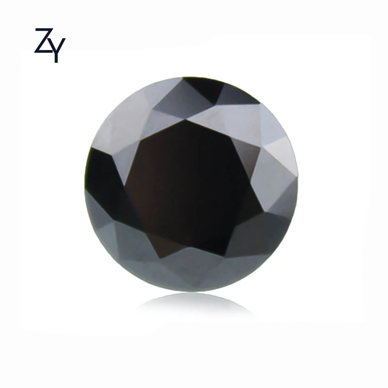 

ZHUANGYEE Black Round Brilliant Cut Lab grown Synthetic Diamond stones 1.0 Carat  Loose gemstone Moissanite