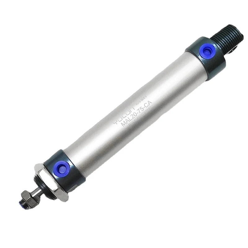 

MAL 20mm Bore 25-500 Stoke Single Rod Double Action Aluminum Alloy Small Spring Pneumatic Air Cylinder