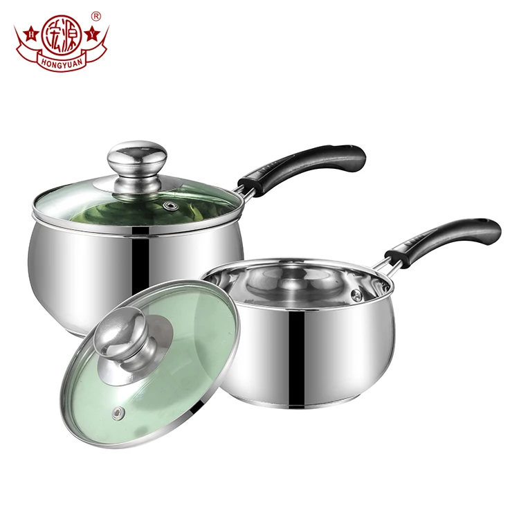 

Different thickness milk pot stainless steel cooking pot with bakelite handle