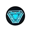 Safe Pin Wireless Custom Light Up EL Panel Music Activated flashing Patch with Inverter for Party Cap