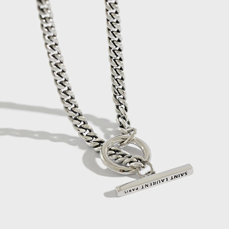 

New arrival fashion trendy style individual accessories women sterling silver 925 jewelry clavicalis chain necklace for ladies