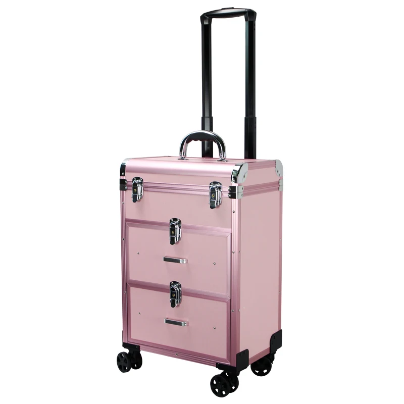 

Pull rod makeup box beauty detachable universal wheel beauty nail tattoo toolbox makeup cases drawer box