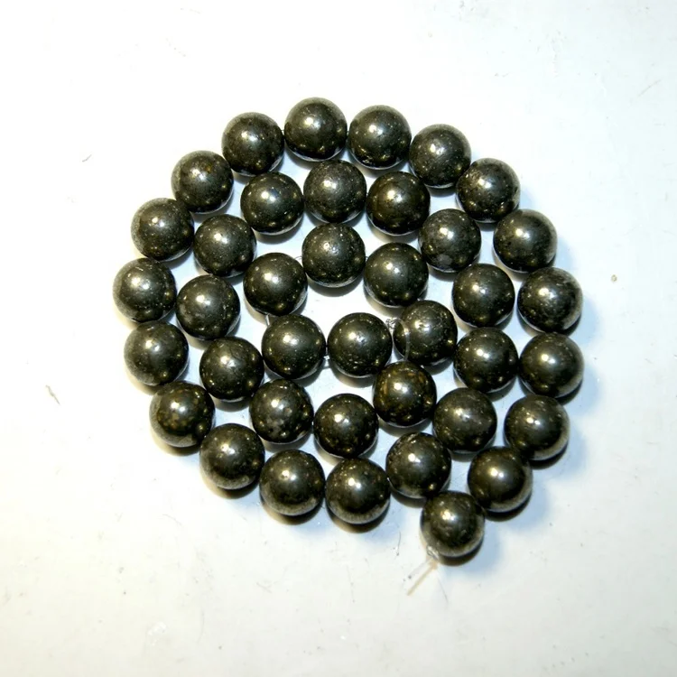 

Wholesale 4/6/8/10mm Natural Pyrite Beads Of Stone Round for Jewelry Making Bracelets Necklace Home Decor