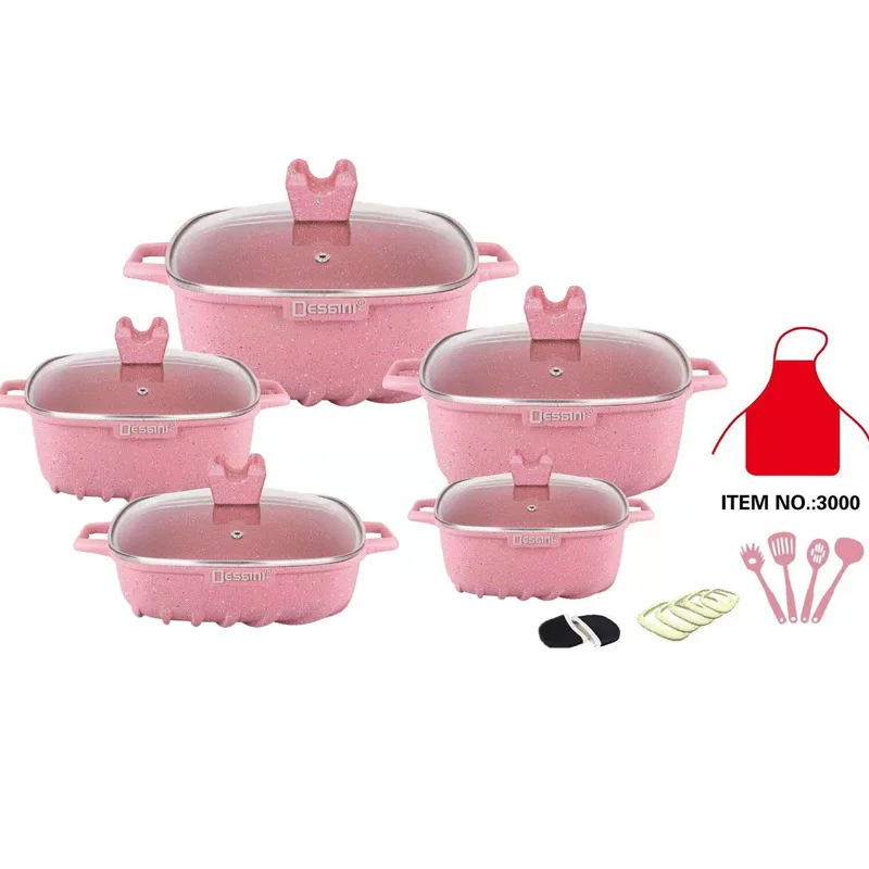 

Housewares kitchen accessories cooking pot aluminum nonstick cookware sets, Customized color