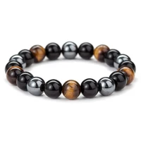 

10mm chakra natural agate stone yoga energy tiger eye stone beads bracelet