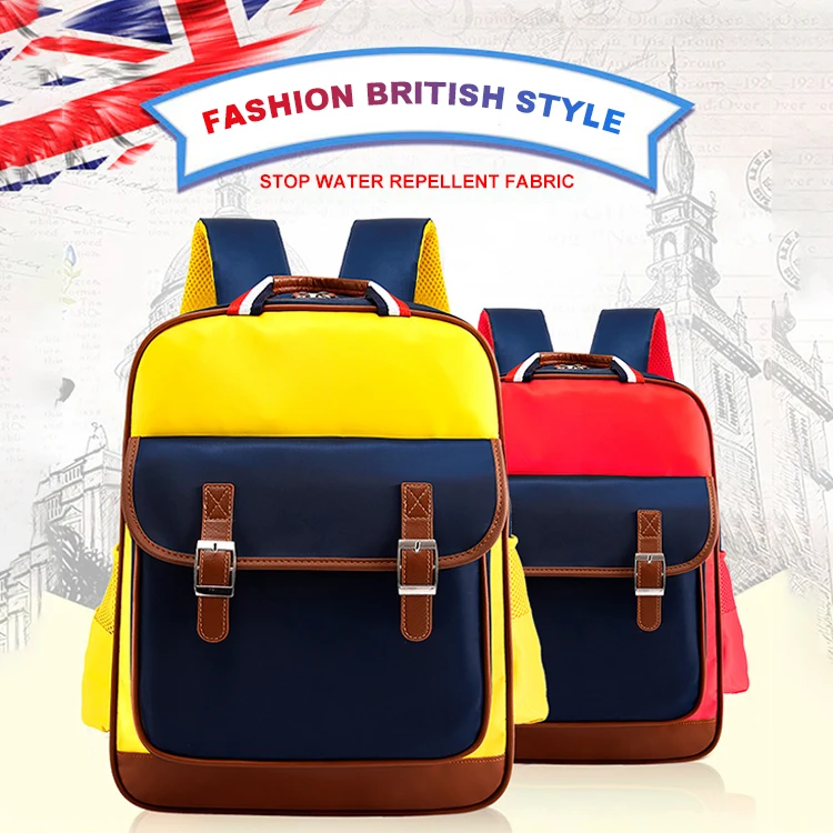 

2021 New Arrival British style Children School bags for boys girls Big capacity backpack Waterproof satchel Kids Book school bag, Customized color