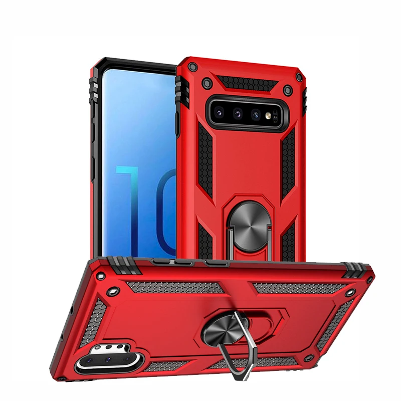 

Metal Ring Car Holder Tpu+plastic Phone case For Samsung Note 10 Pro/S10 Armor Case