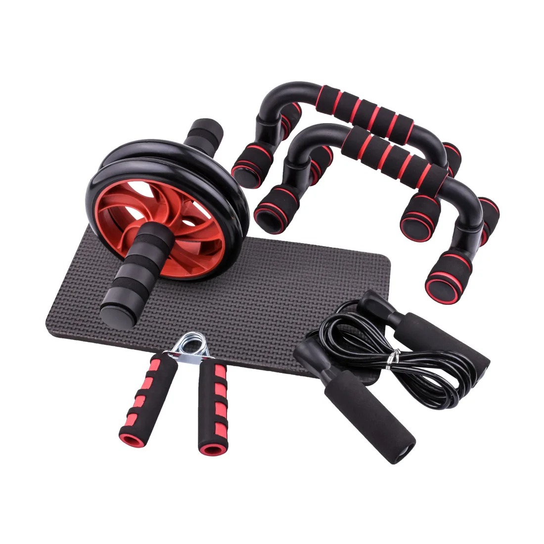 

Abdominal Roller Wheel Set jump rope grip push-up fitness muscle Fitness 5 pieces exercise ab wheel, Customized color