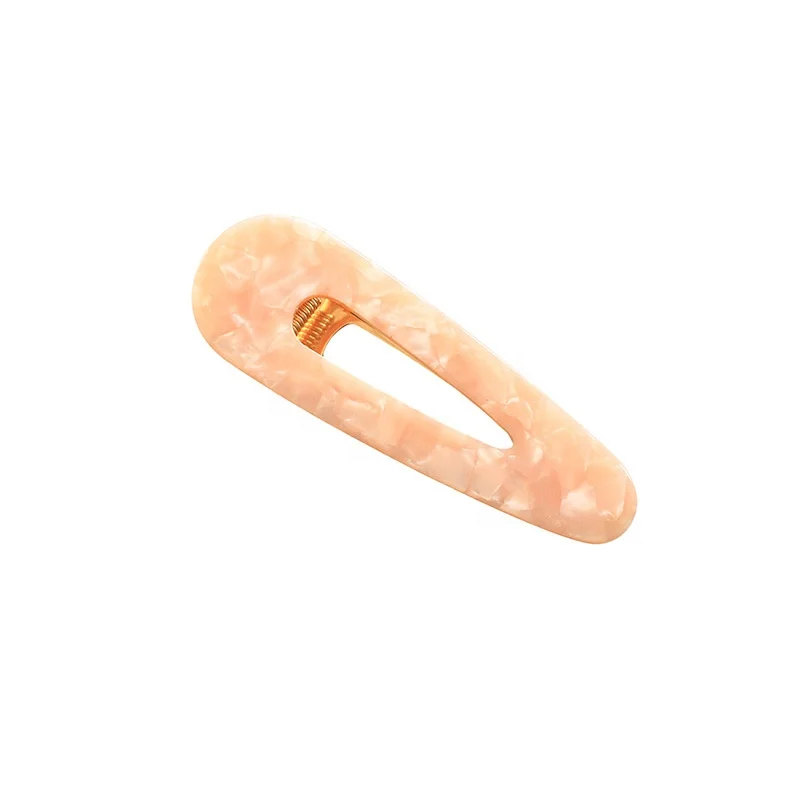 

Hot Sale Drop and Square Acetate Hair Clips Classical Marble Pattern Elegant Side Clips Korean Hair Clips