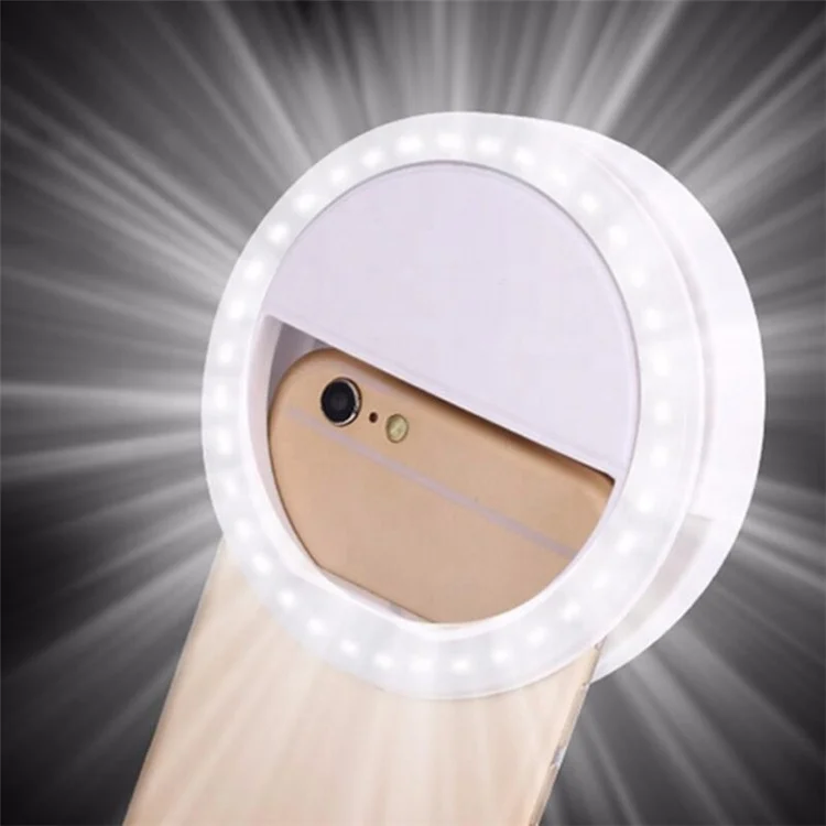 

36 LED Portable Flash Camera Clip-on Mobile phone ring light video Night Enhancing Up Selfie Lamp, Picture