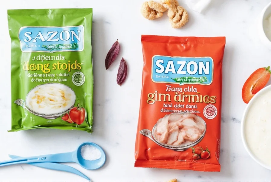 Different packets of sazon