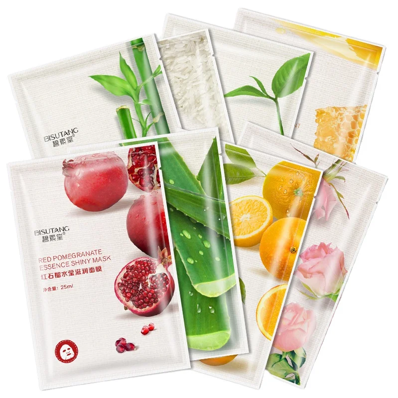 

Skin care Beauty Face Mask, Wholesale Fruit Hydrating Moisturizing Whitening Cosmetic Sheet Facial Mask//, White