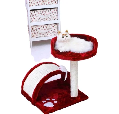 

Pet cat sleeping cat nest Deluxe D2 arch bridge grab board cat climbing frame small solid wood