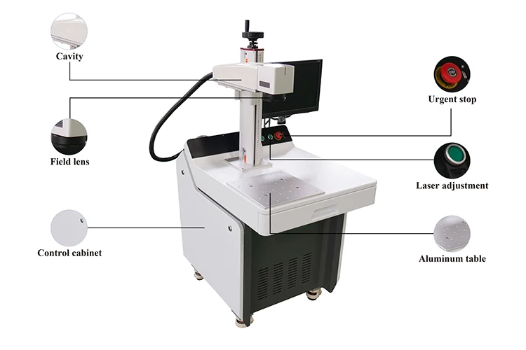 Desktop 20w 30w 50w fiber laser marking machine for metal and nonmetal