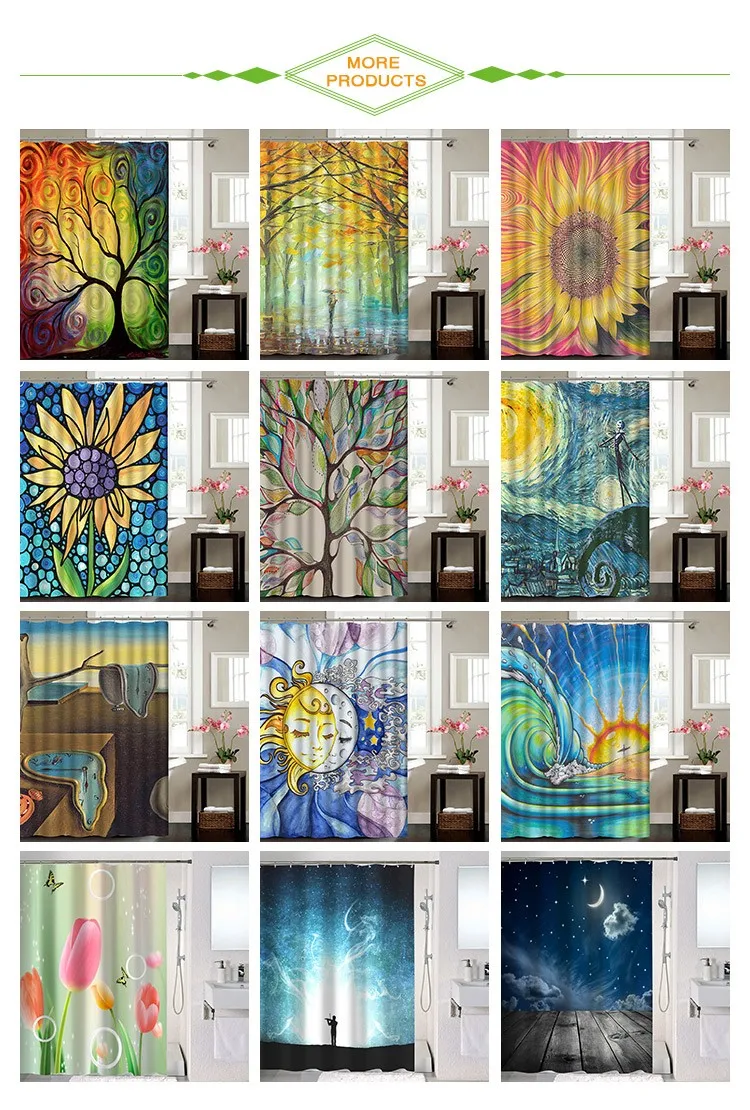 
2019 Amazon Top Seller Africa Black Girl Magic African American Print Premium Fabric Shower Curtain 71*71 inch 