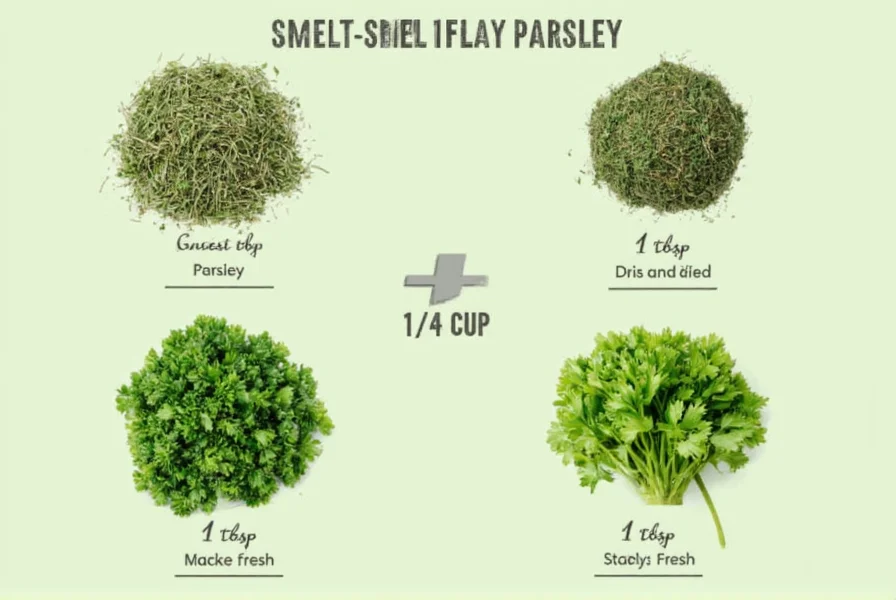 1 Tbsp Dried Parsley = 1/4 Cup Fresh: Exact Conversion