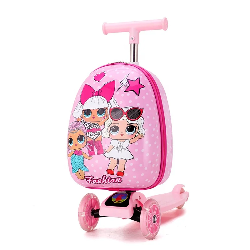 

Children's waterproof anti-theft skateboard trolley suitcase cute cartoon printing universal wheel skateboard suitcases luggage