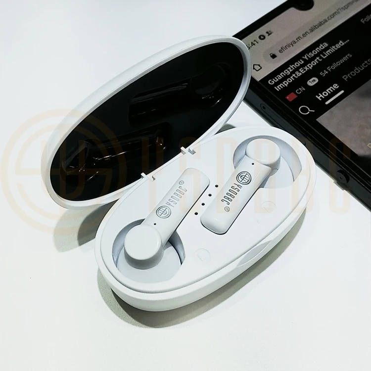 

V5 Tws Wireless Real Purity Blue Tooth 5.0 Wireless Earphones With 3d Surround Sound In The Ear Earbuds, White black