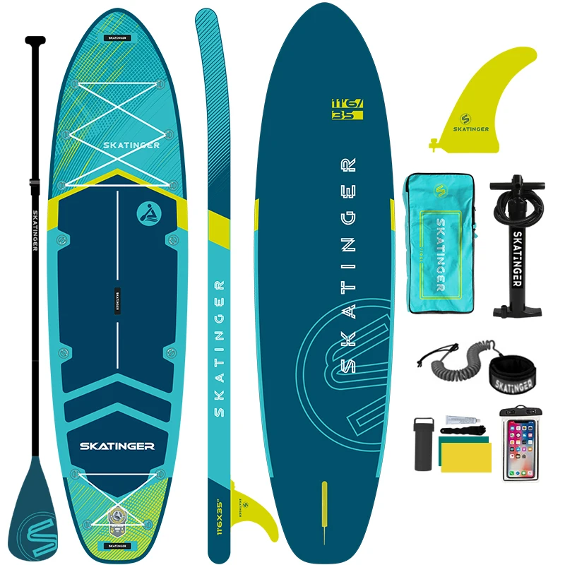 

skatinger hot selling stand up sub paddleboard Inflatable Sup Board for Youth with fins