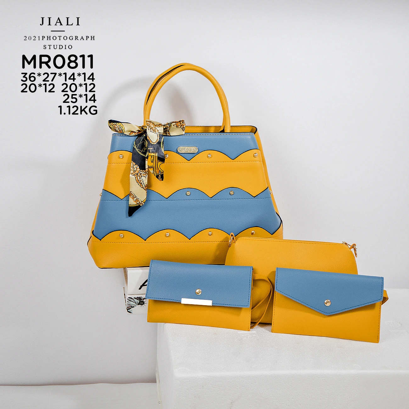 

MR0811 durable leather 4-piece shoulder bag waterproof oversized travel shoulder bag