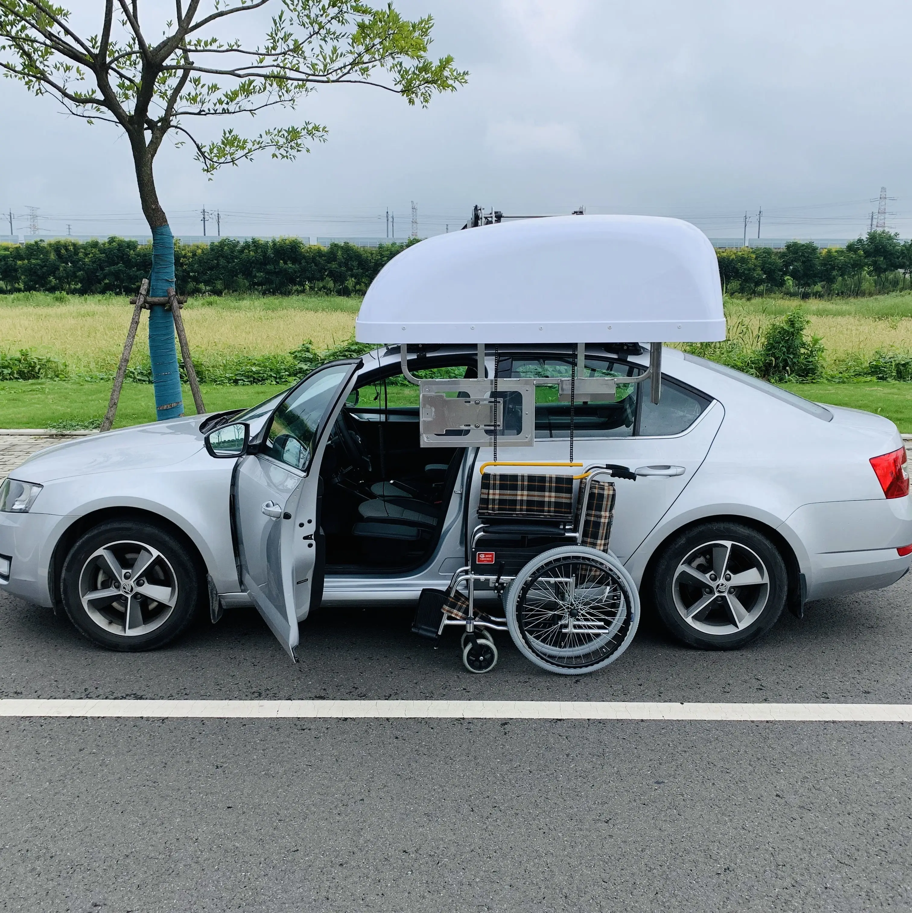 Car Auto Roof Wheelchair Storage Device Foldable Wheelchair Roof