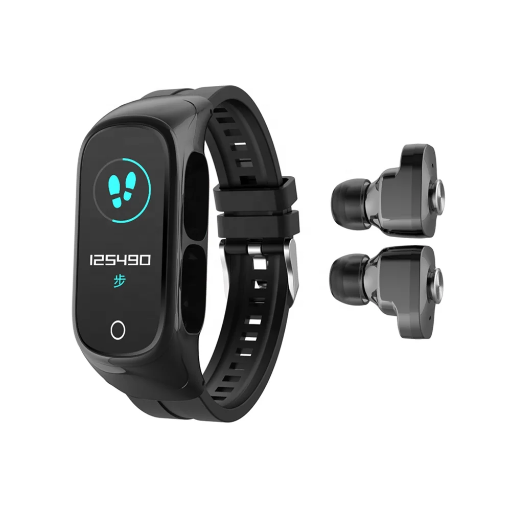 

N8 Wireless Earphone Smart Watch 2 In1 Call Heart Rate Blood Pressure Sleep Monitor Women Men Ios Sport Smart Bracelet