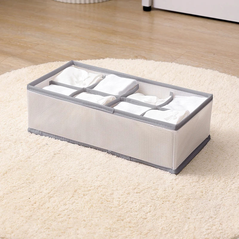 

Hot product Eight compartment clothing organizer latest hot product lingerie storage foldable pvc mesh