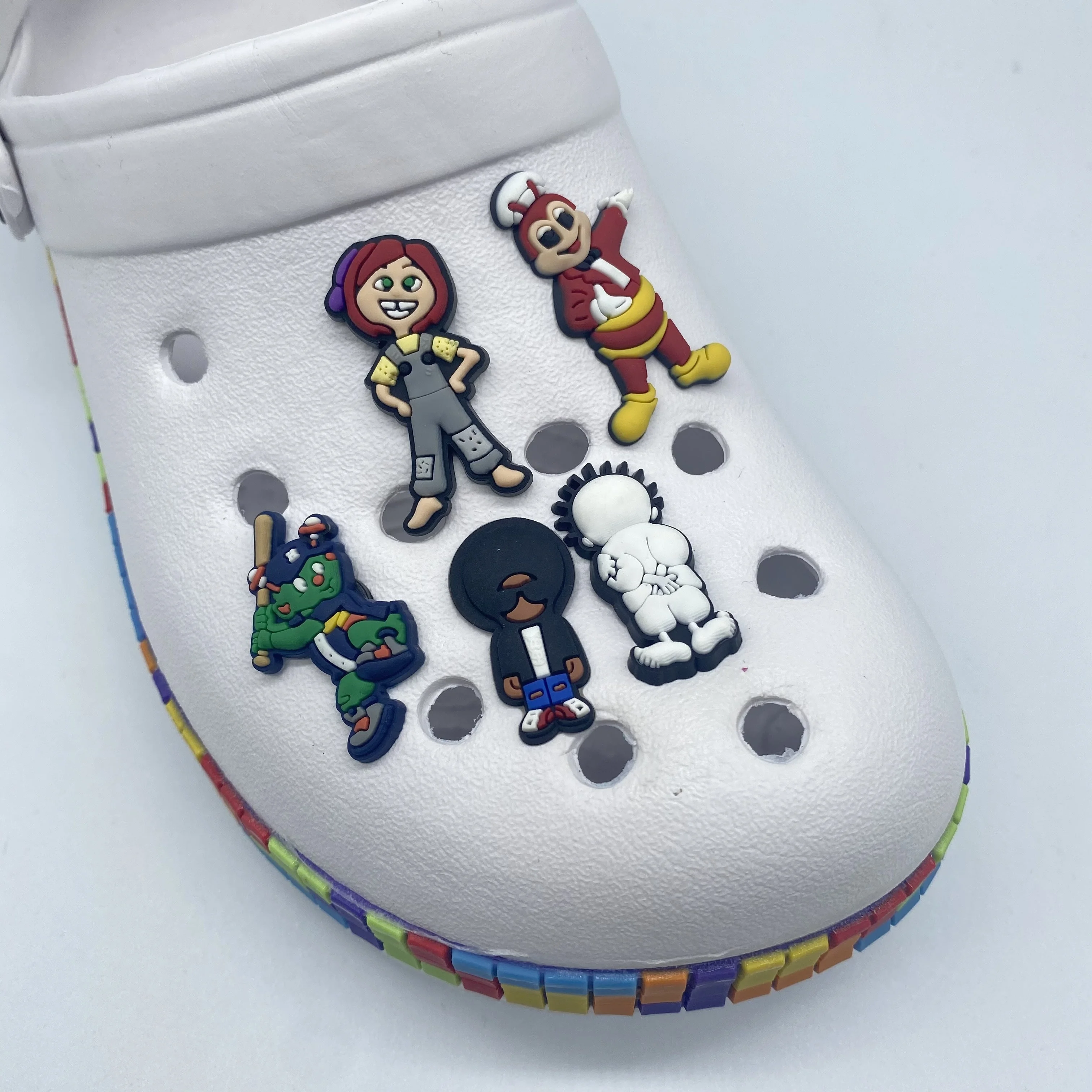 

cartoon PVC Shoe Charms custom Rubber Shoes Accessories Ornaments Fit For Clogs Charms Party Gift, As picture